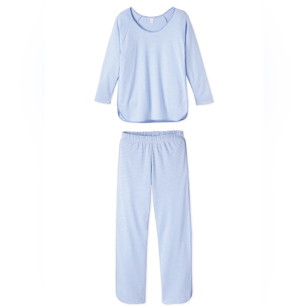 Lake Pajama Pima Long Set Hydrangea